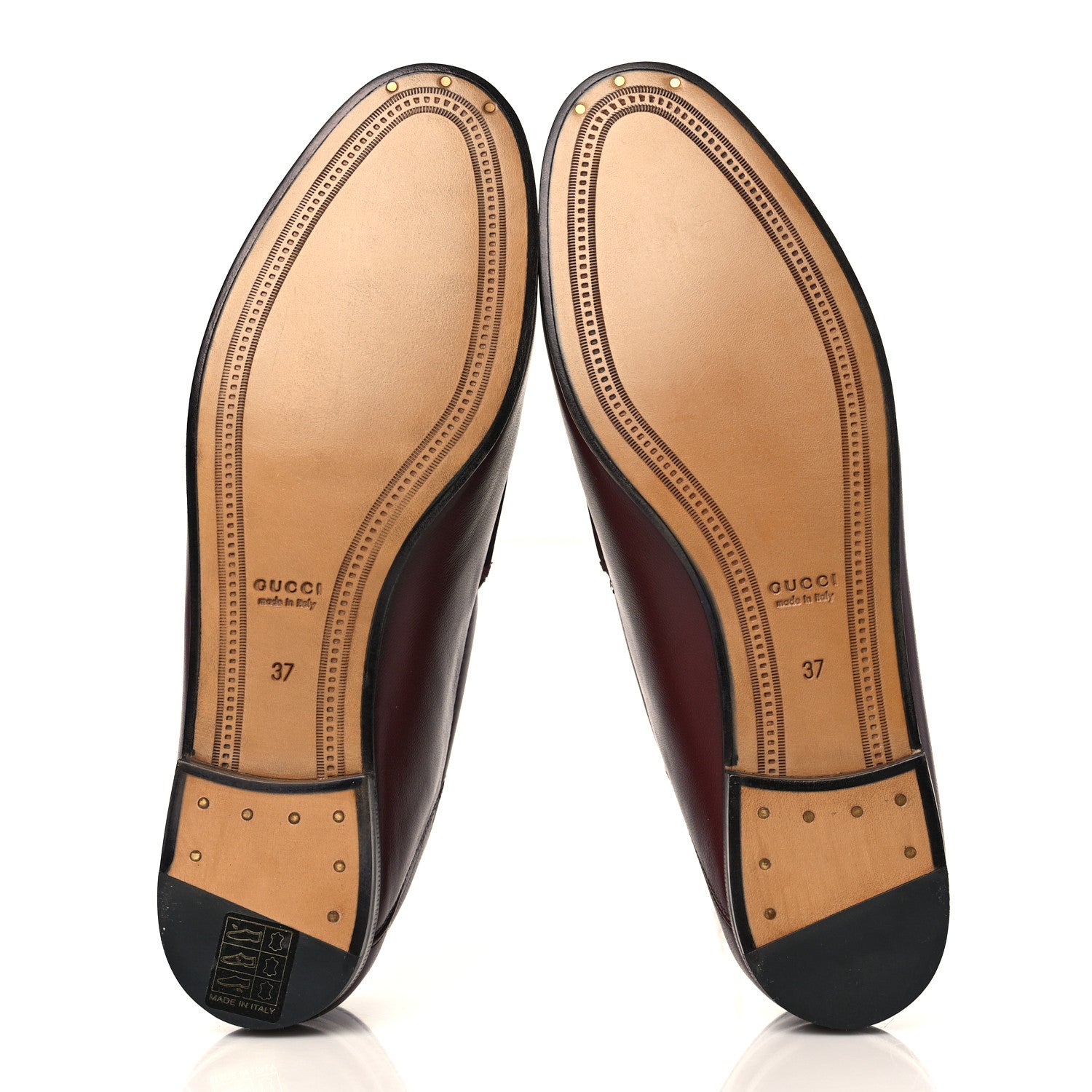 Gucci Lambskin Womens Brixton Horsebit Loafers 37 Vintage Bordeaux 5 of 9