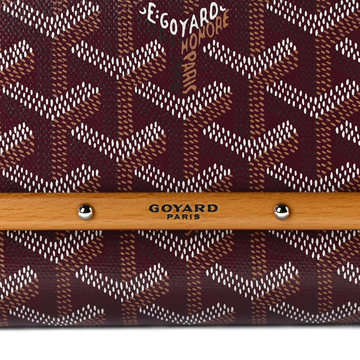 Goyardine Monte Carlo Bois Clutch Bordeaux