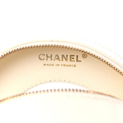 Chanel Lambskin Coco Lifesaver Round Bag Pink White 7 of 11