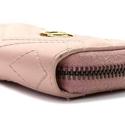 Gucci Calfskin Matelasse GG Marmont Zip Around Key Case Perfect Pink 9 of 9