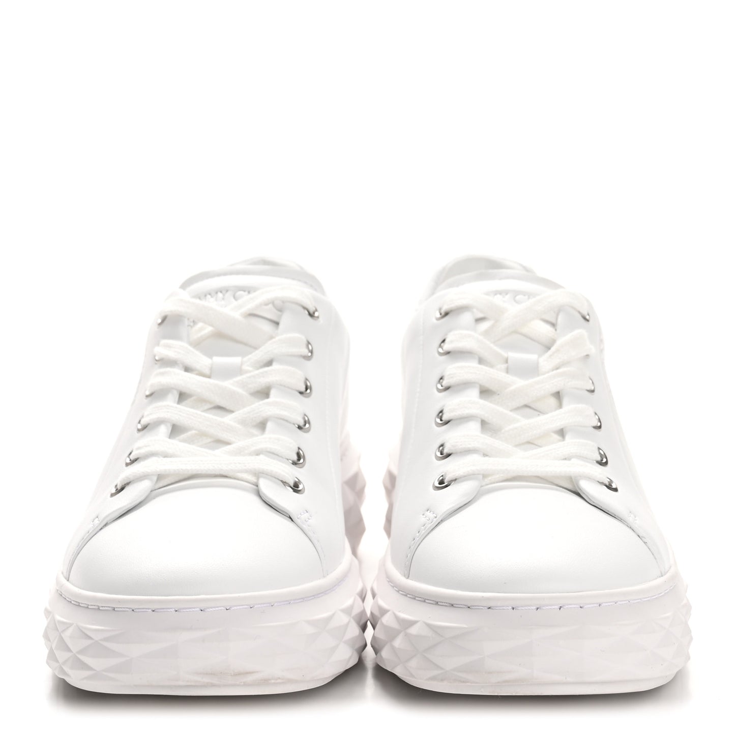 Nappa Diamond Light Platform Sneakers 38 White
