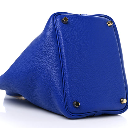 Hermes Taurillon Clemence Picotin Lock 18 PM Bleu Electrique 8 of 10
