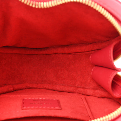 Louis Vuitton LOUIS VUITTON Calfskin Embellished New Wave Love Lock Heart Bag Ecarlate 5 of 11