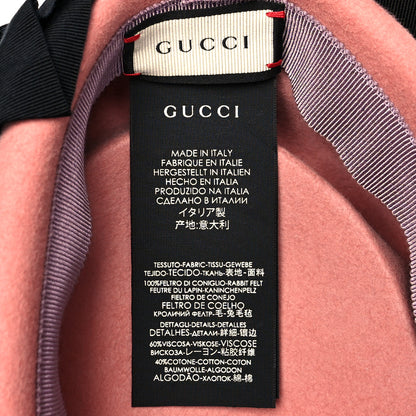 Gucci Felt Grosgrain Pillbox Bow Hat M 57 Pink 7 of 7