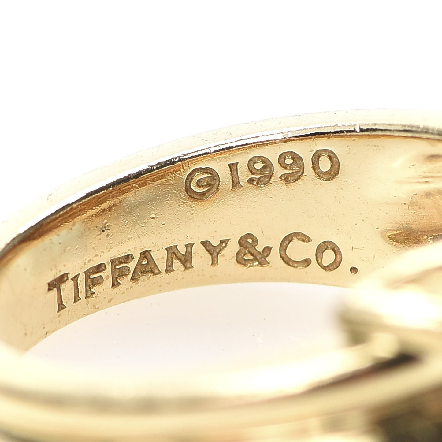 18K Yellow Gold Diamond Signature X Ring 54 6.75