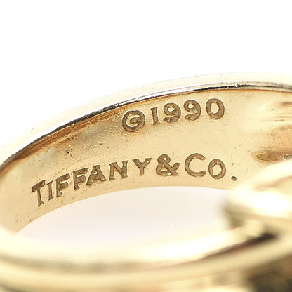 Tiffany 18K Yellow Gold Diamond Signature X Ring 54 6.75 5 of 5