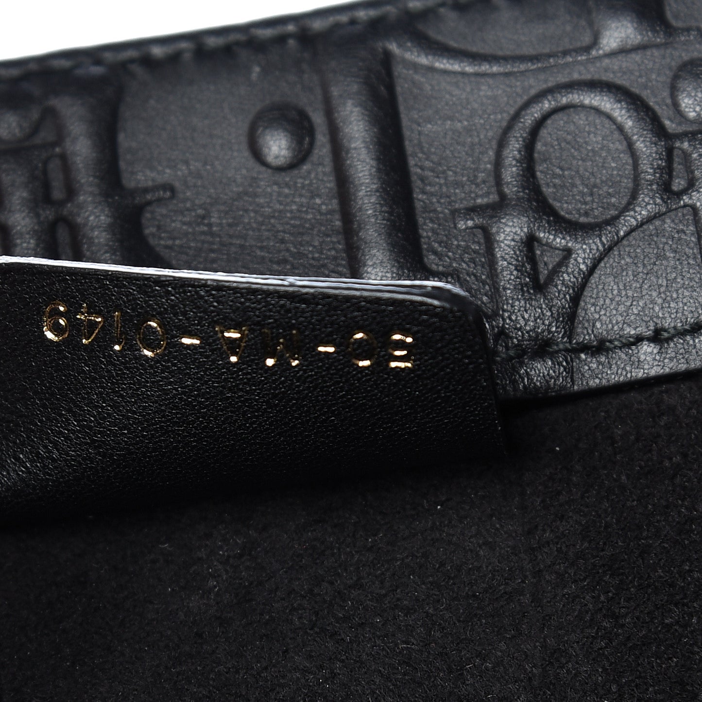 Oblique Calfskin Embossed Medium Book Tote Black