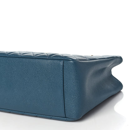 Chanel Caviar Quilted Grand Shopping Tote GST Blue 8 of 8