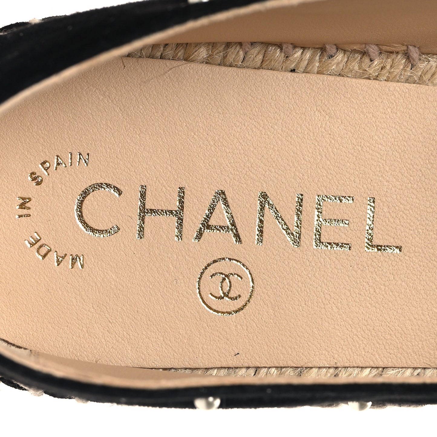 Suede Pearl CC Espadrilles 40 Black