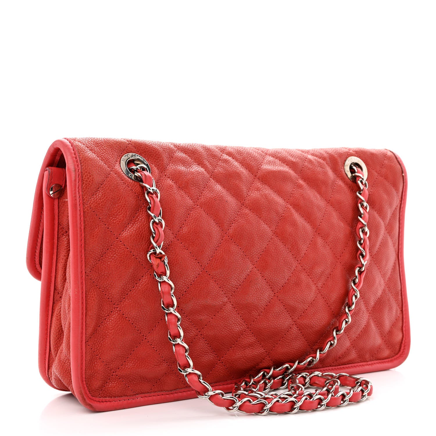Chanel Caviar Quilted Medium French Riviera Flap Red 4 of 15