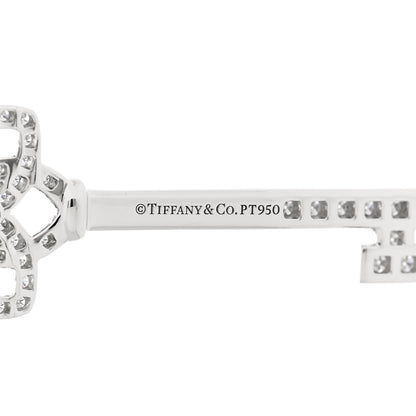 Tiffany Platinum Diamond Large Woven Key Pendant 4 of 5
