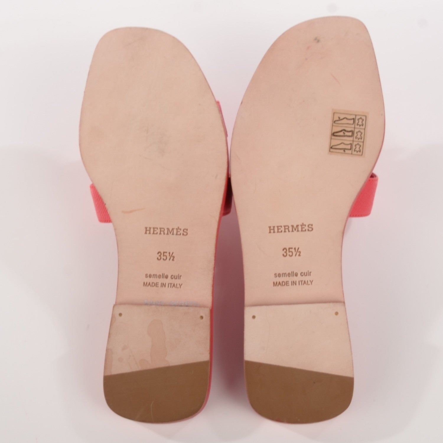 Hermes Epsom Oran Sandals 35.5 Rouge 5 of 7
