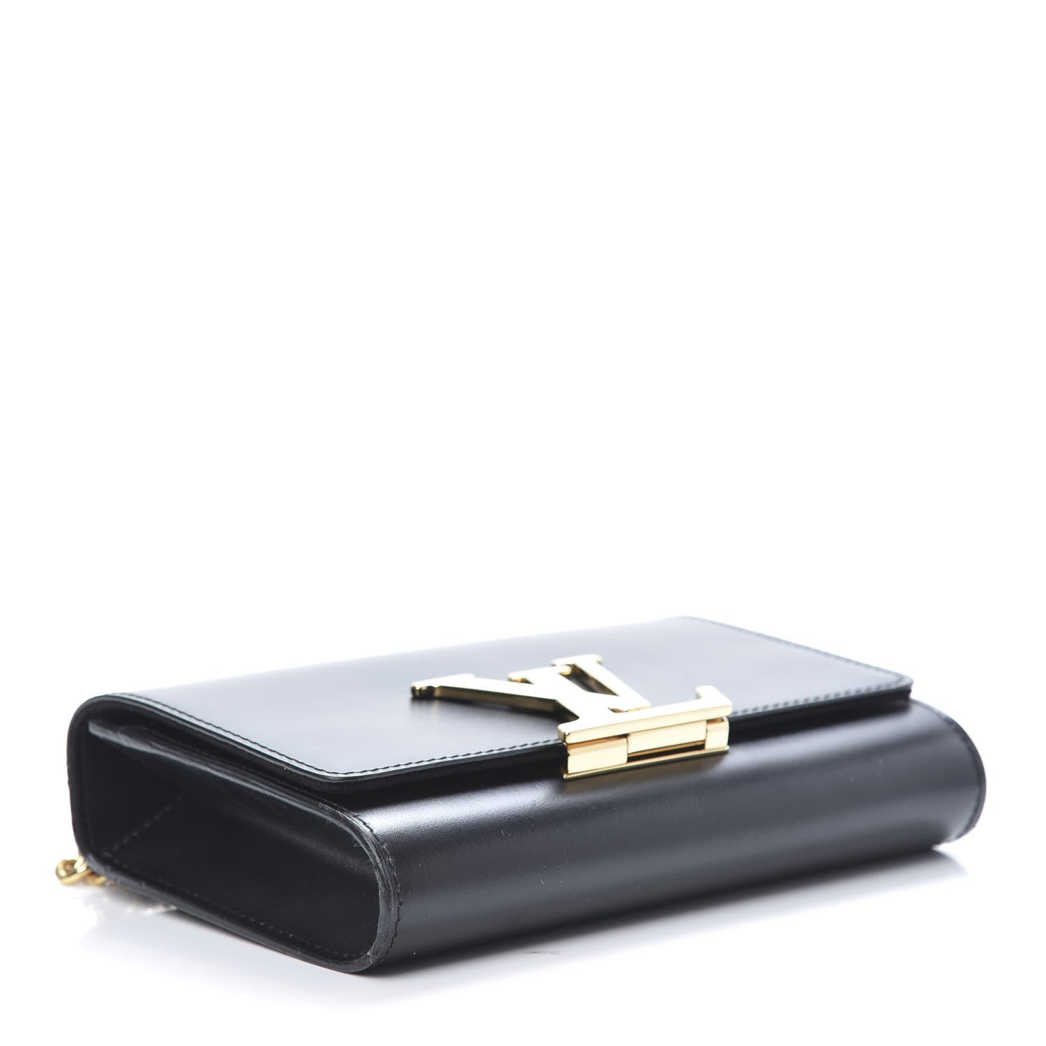 Louis Vuitton Calfskin Chain Louise MM Black 4 of 13