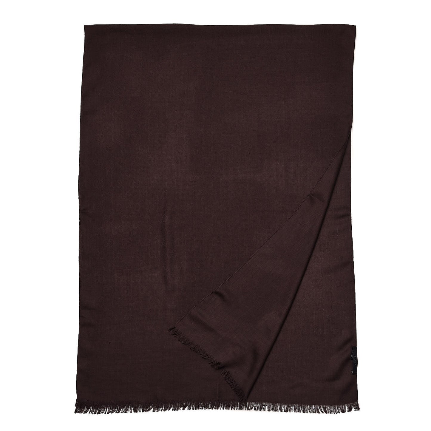 Wool Silk GG Monogram GGNat Plus Scarf Coffee