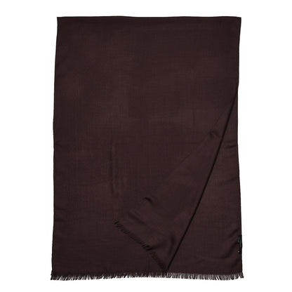 Gucci Wool Silk GG Monogram GGNat Plus Scarf Coffee 1 of 3