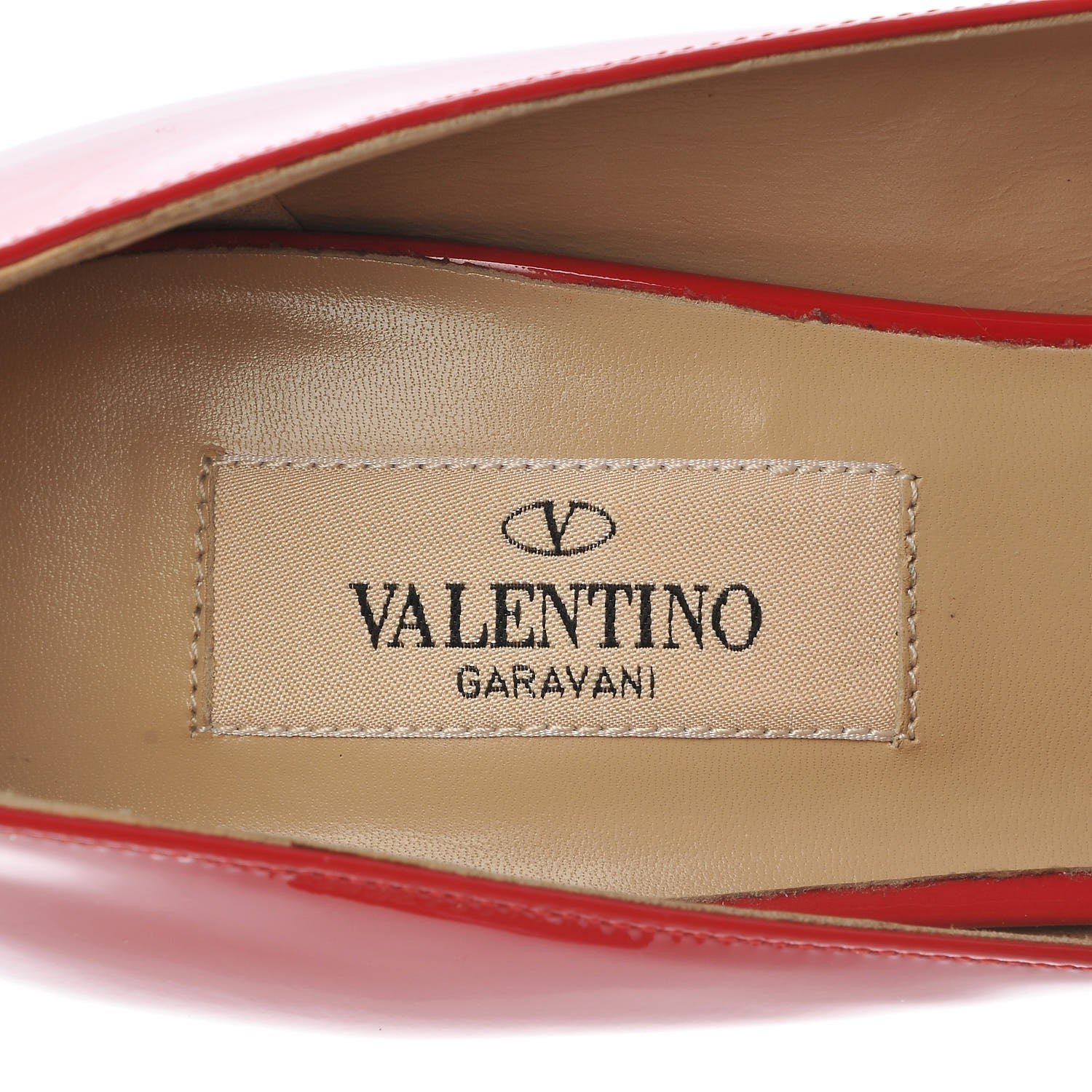 Valentino Garavani Patent Couture Bow Peep Toe Low Heel Pumps 37.5 Rosso Valentino 7 of 9