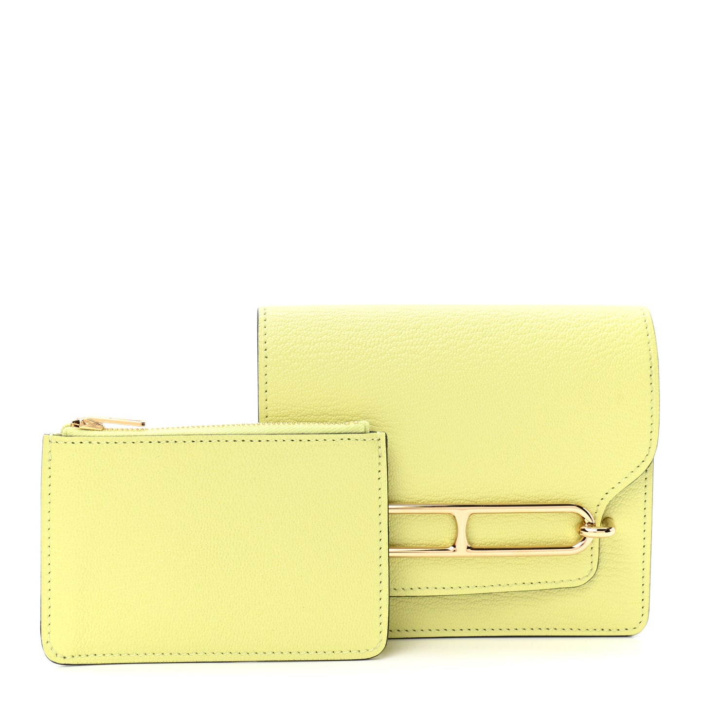Chevre Mysore Roulis Slim Wallet Jaune Poussin