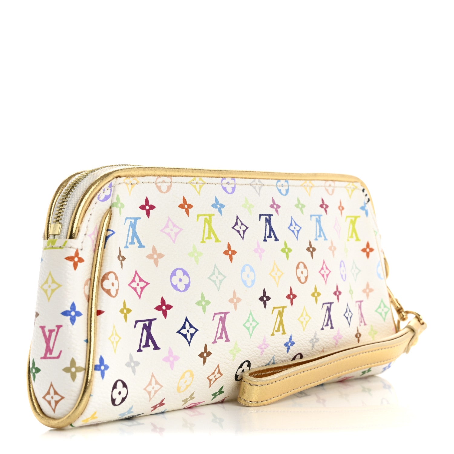 Louis Vuitton Monogram Multicolor Kate Clutch White 3 of 12