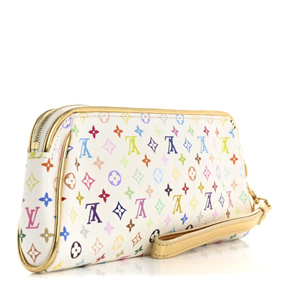 Louis Vuitton Monogram Multicolor Kate Clutch White 3 of 12