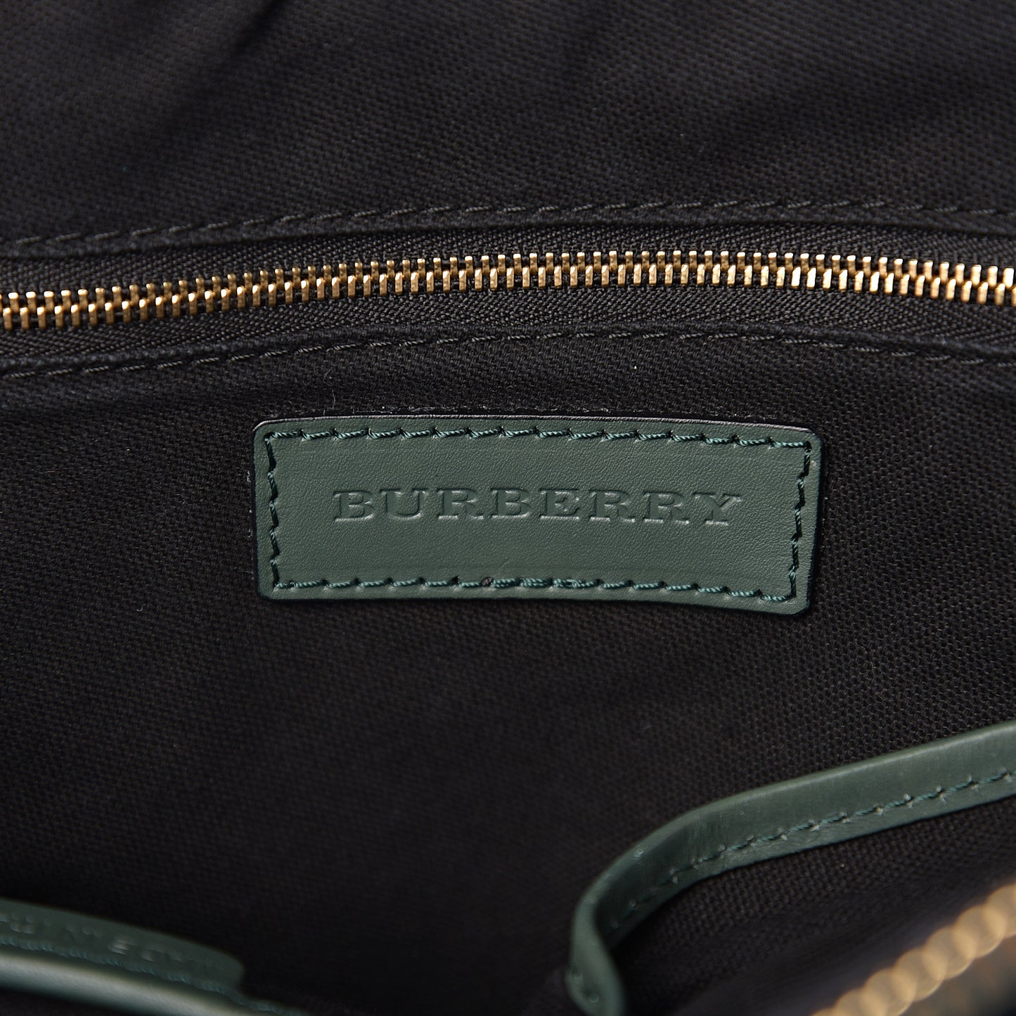 Bridle Calfskin House Check Small Orchard Bowling Bag Green