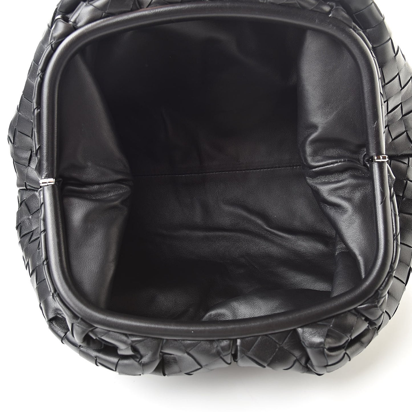 Nappa Maxi Intreccio The Pouch Oversized Clutch Black