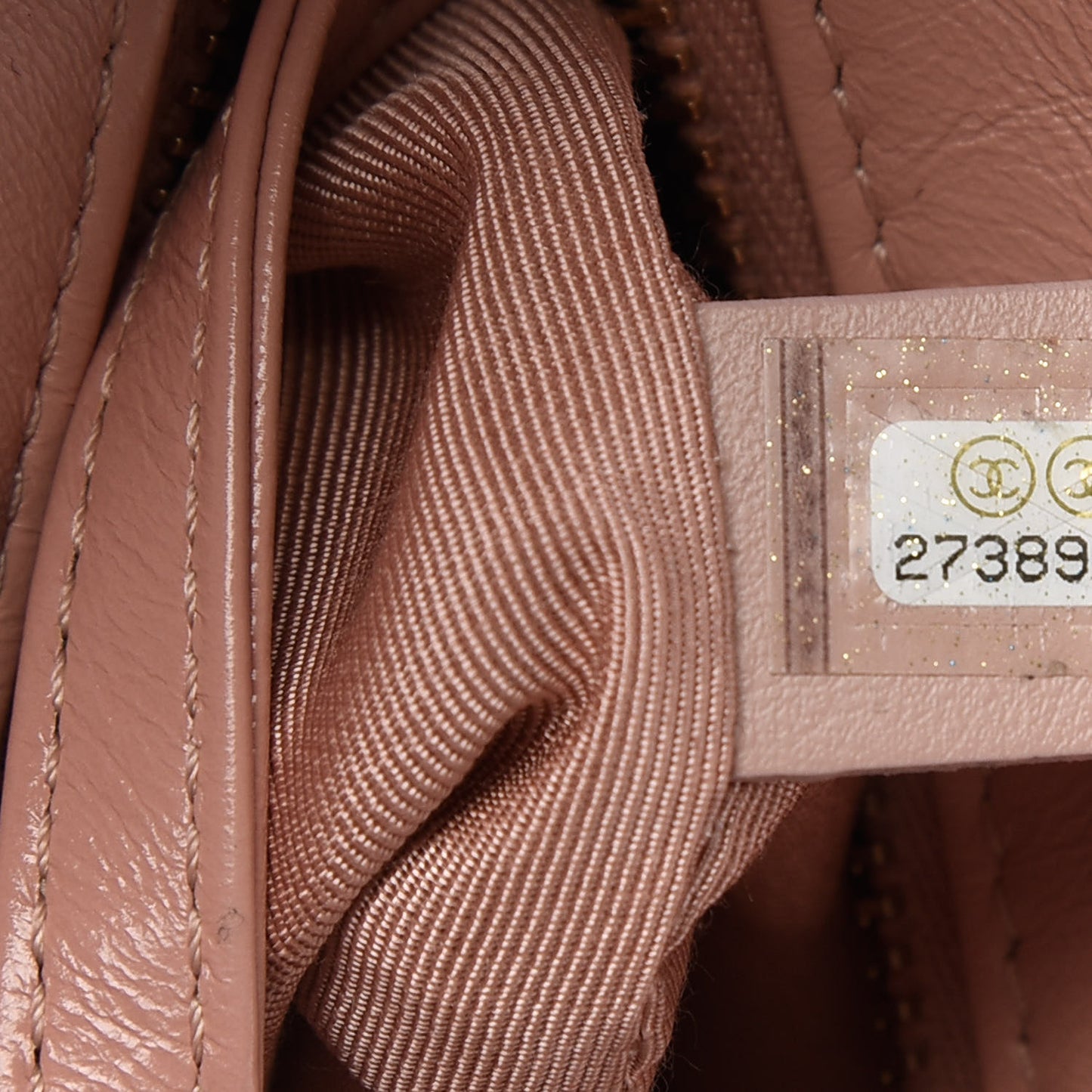 Aged Calfskin Quilted Small Gabrielle Hobo Pink