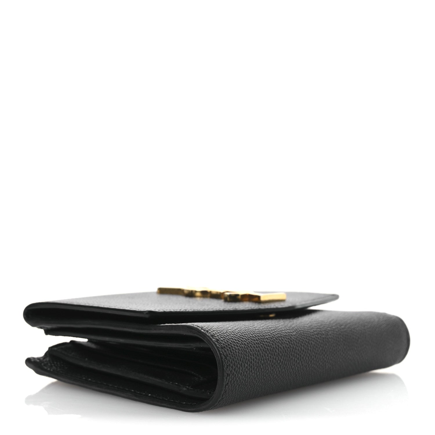 Saint Laurent Grain De Poudre Monogram Bi-Fold Wallet Black 4 of 12