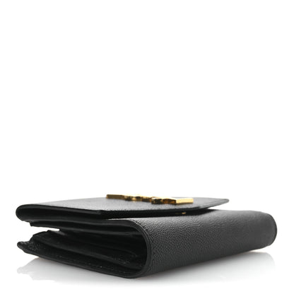 Saint Laurent Grain De Poudre Monogram Bi-Fold Wallet Black 4 of 12