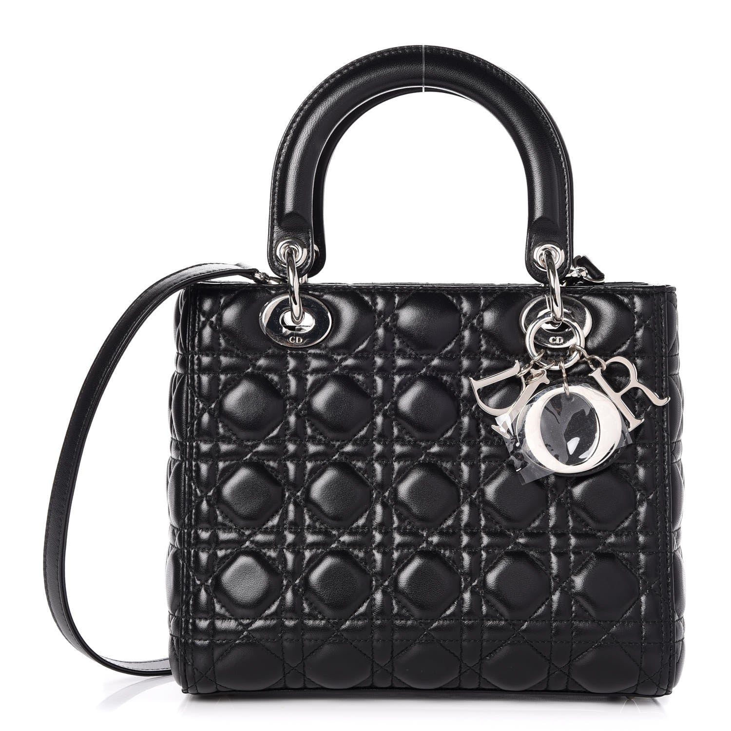 Christian Dior Lambskin Cannage Medium Lady Dior Black 1 of 9