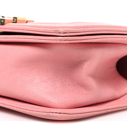Chanel Caviar Chevron Quilted Small Boy Flap Pink 10 of 11