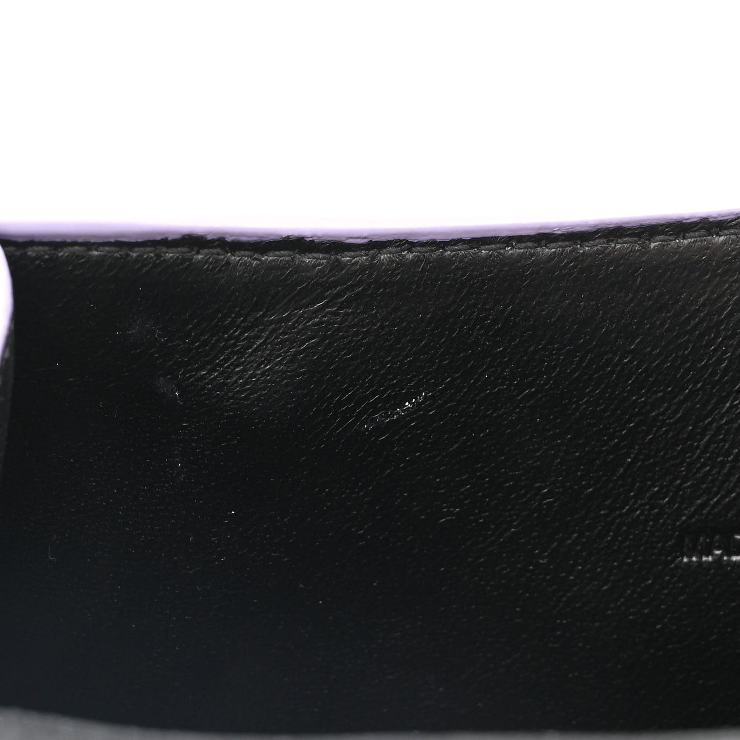 Metallic Calfskin Crocodile Embossed Hourglass Top Handle Bag XS Lilac