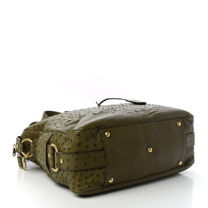 Saint Laurent Ostrich Muse Messenger Bag Green 4 of 10