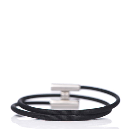 Hermes Double Wrap Cord Tournis Bracelet Black 2 of 3