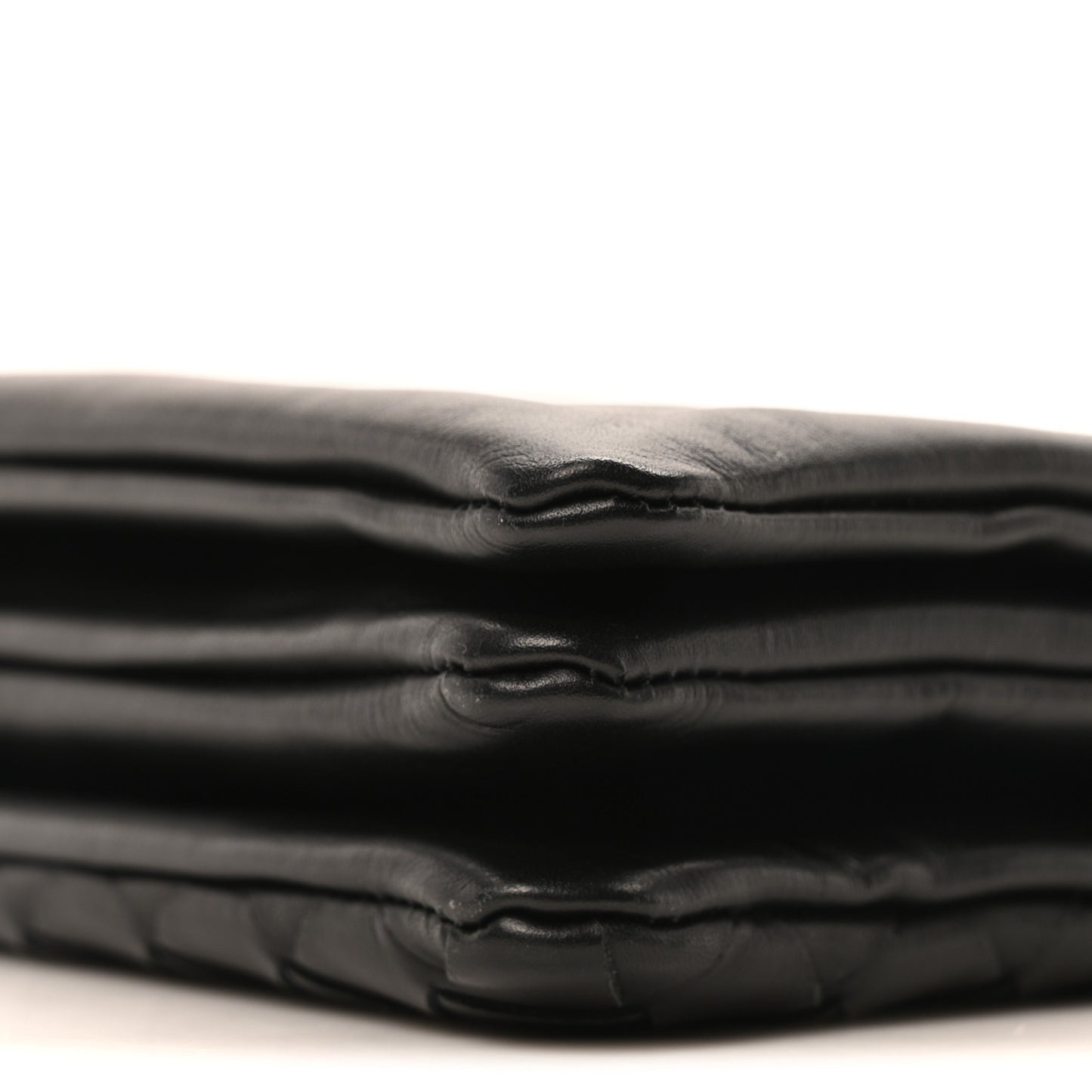 Nappa Intrecciato Triple Zip Messenger Bag Black
