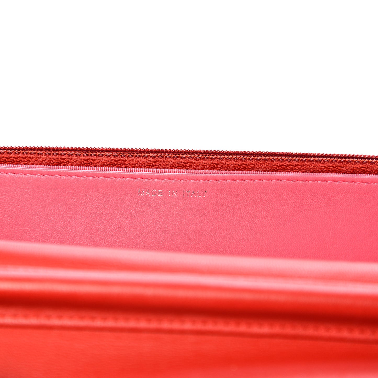 Lambskin Quilted Wallet On Chain WOC Red Pink