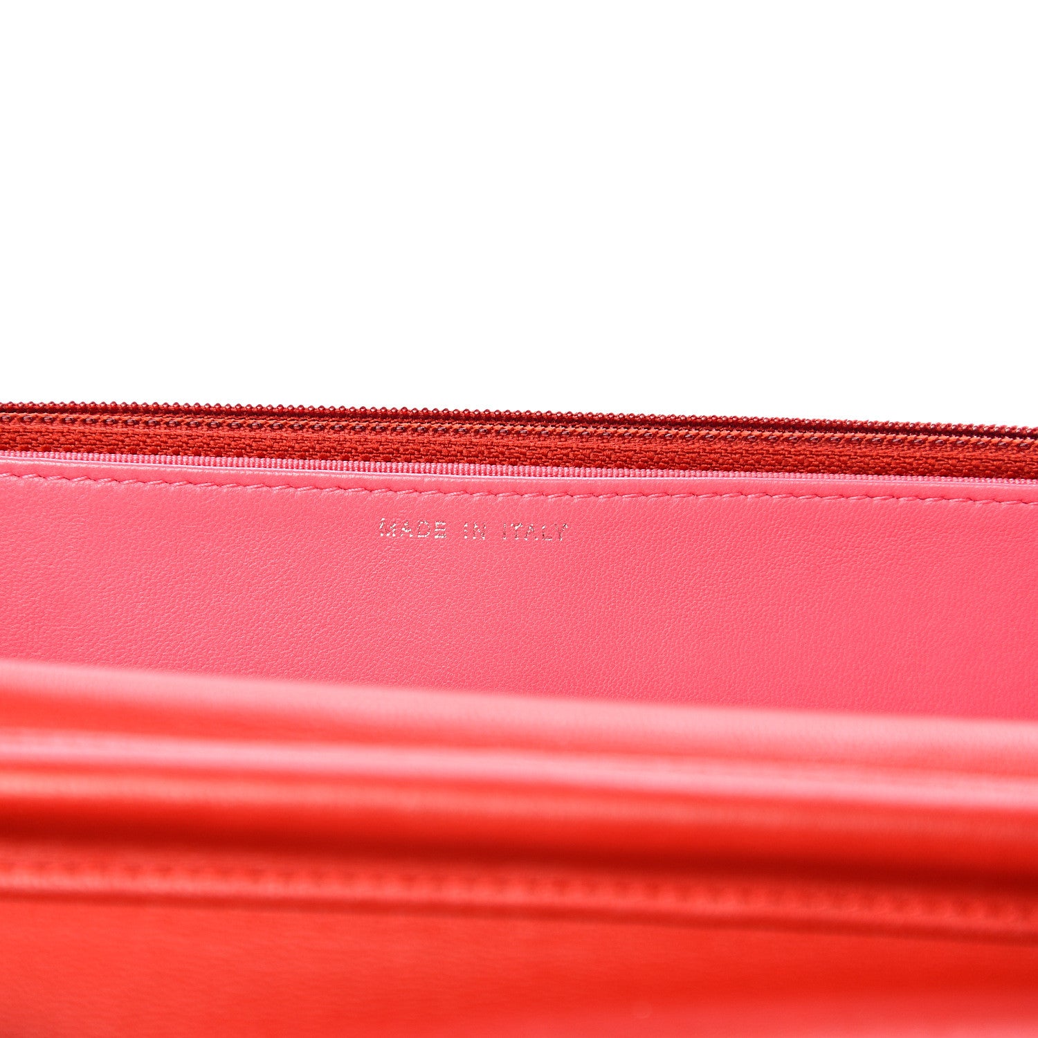 Chanel Lambskin Quilted Wallet On Chain WOC Red Pink 6 of 11