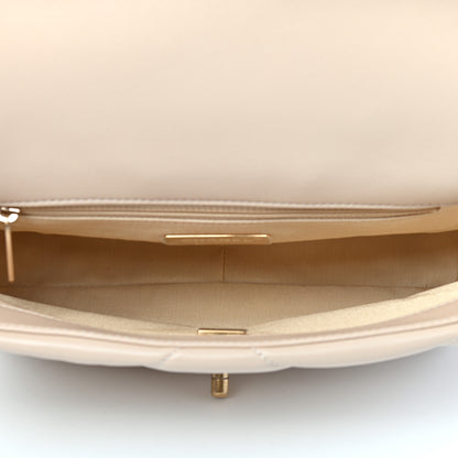 Chanel Lambskin Quilted Medium Chanel 19 Flap Beige 5 of 9