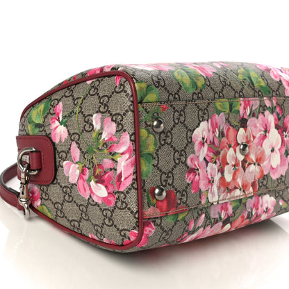 Gucci GG Supreme Monogram Blooms Small Boston Beige Multicolor Dry Rose 9 of 11