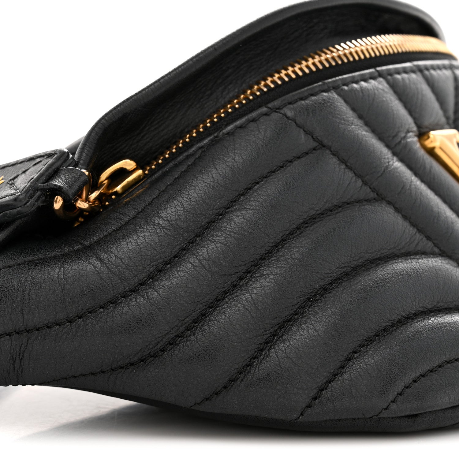 Louis Vuitton Calfskin Quilted New Wave Bumbag Black 9 of 13
