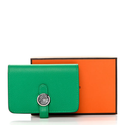 Hermes Togo Dogon Card Case Vert Vertigo 8 of 8