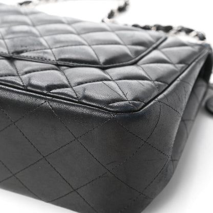 Chanel Lambskin Quilted Jumbo Double Flap Black 12 of 14