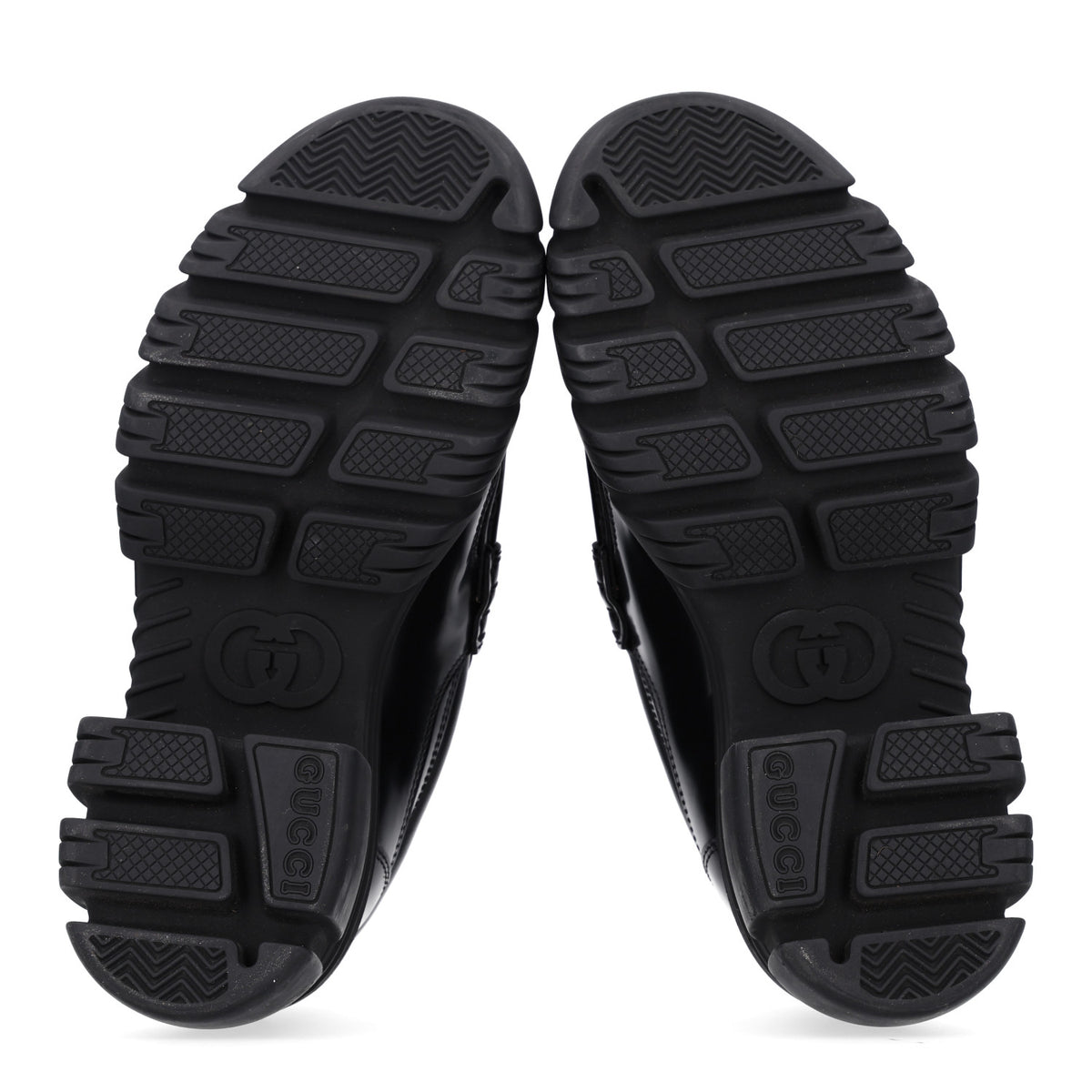 Gucci Magnum Calfskin Nappa Samoa Womens Horsebit Platform Chunky Lug Sole 40mm Loafers 37 Black 7 of 10