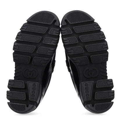 Gucci Magnum Calfskin Nappa Samoa Womens Horsebit Platform Chunky Lug Sole 40mm Loafers 37 Black 7 of 10