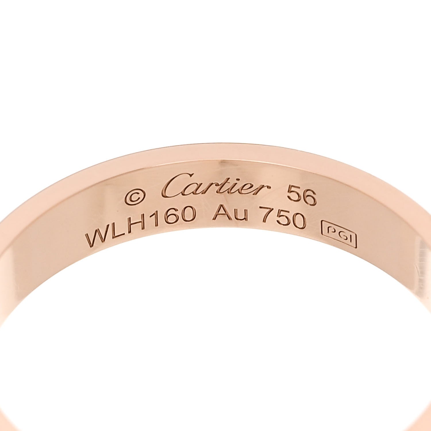 Cartier 18K Pink Gold 3.5mm LOVE Wedding Band Ring 56 7.75 4 of 5