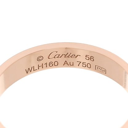 Cartier 18K Pink Gold 3.5mm LOVE Wedding Band Ring 56 7.75 4 of 5