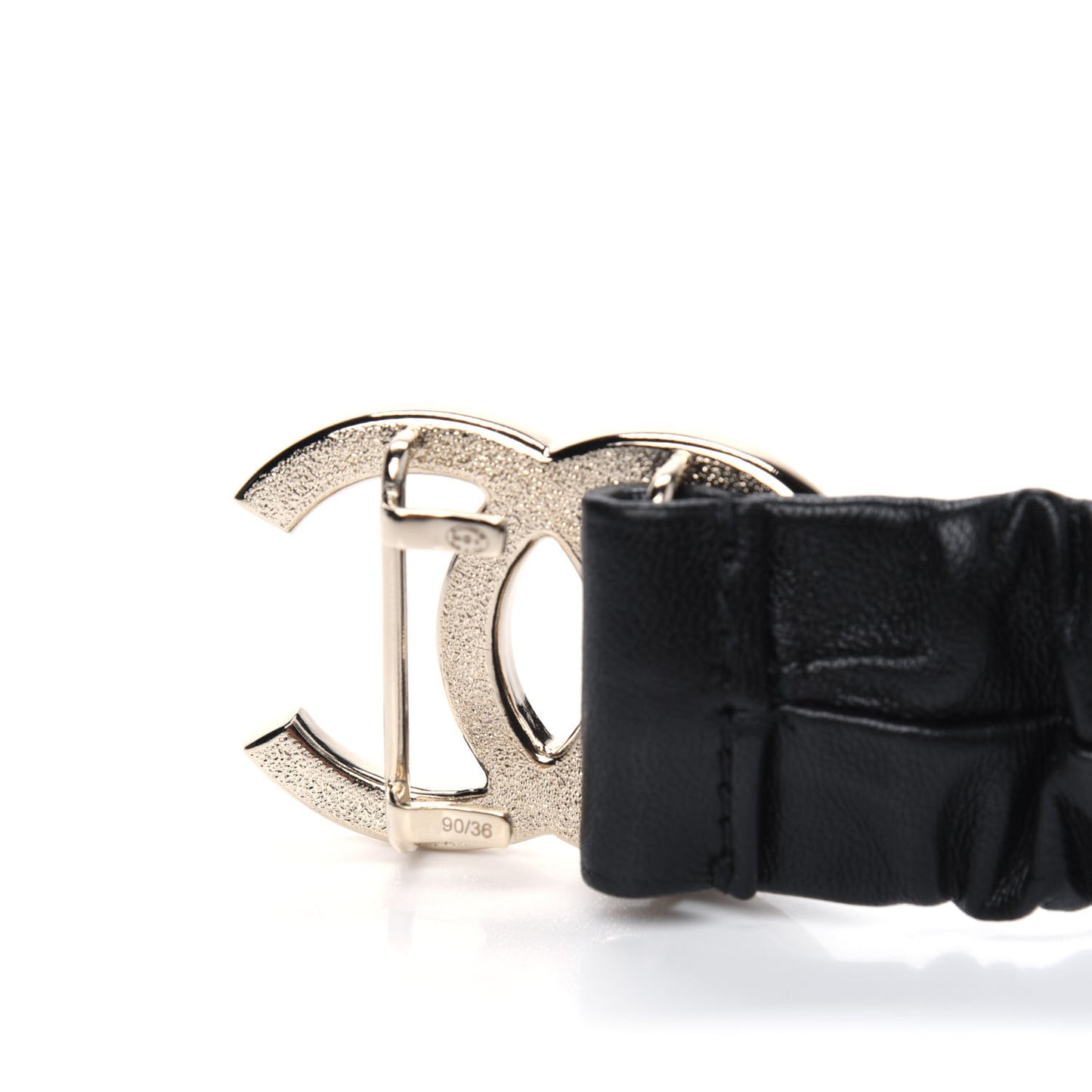 Lambskin Crystal CC Belt 90 36 Black