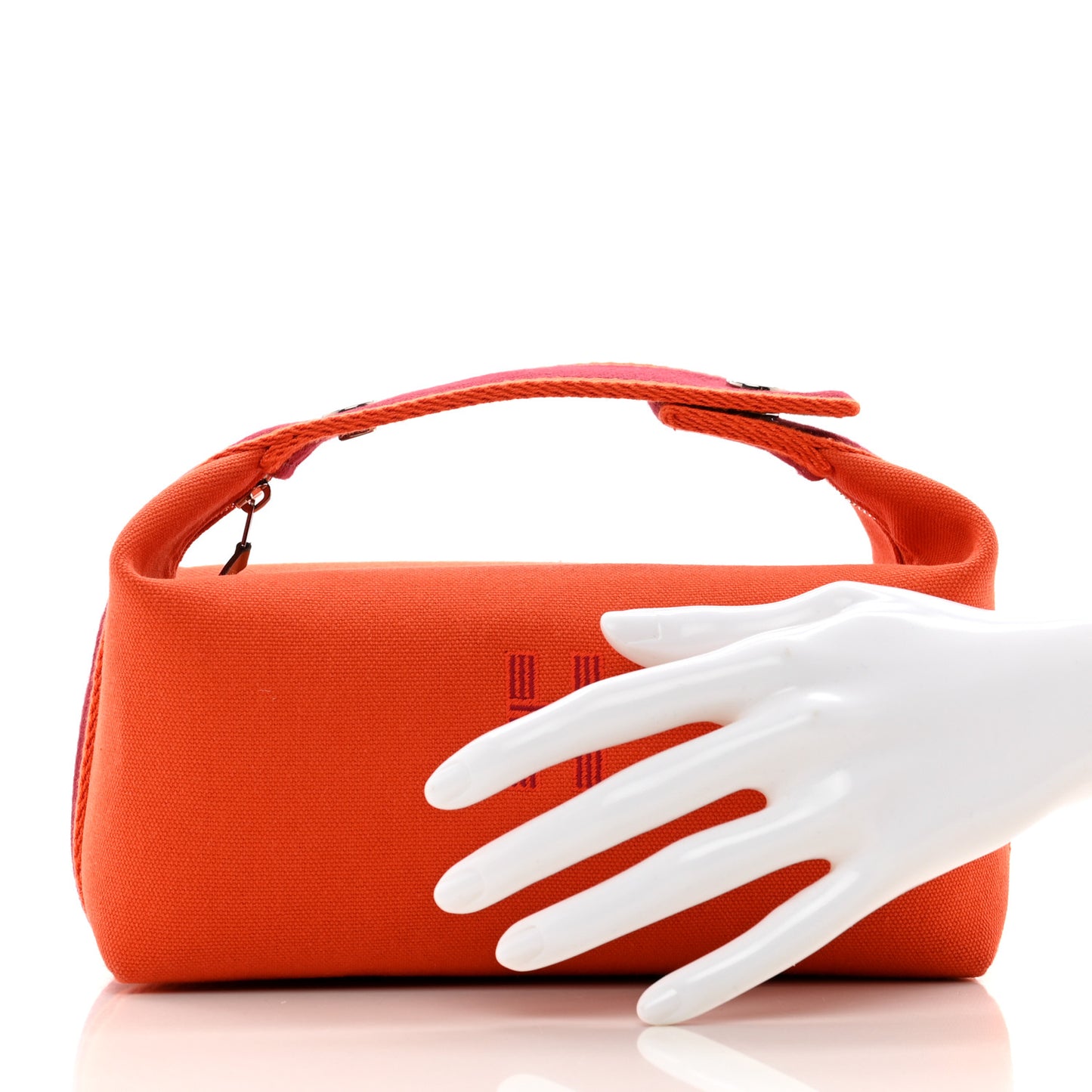 Canvas Small Bride-A-Brac Pouch Orange Burgundy
