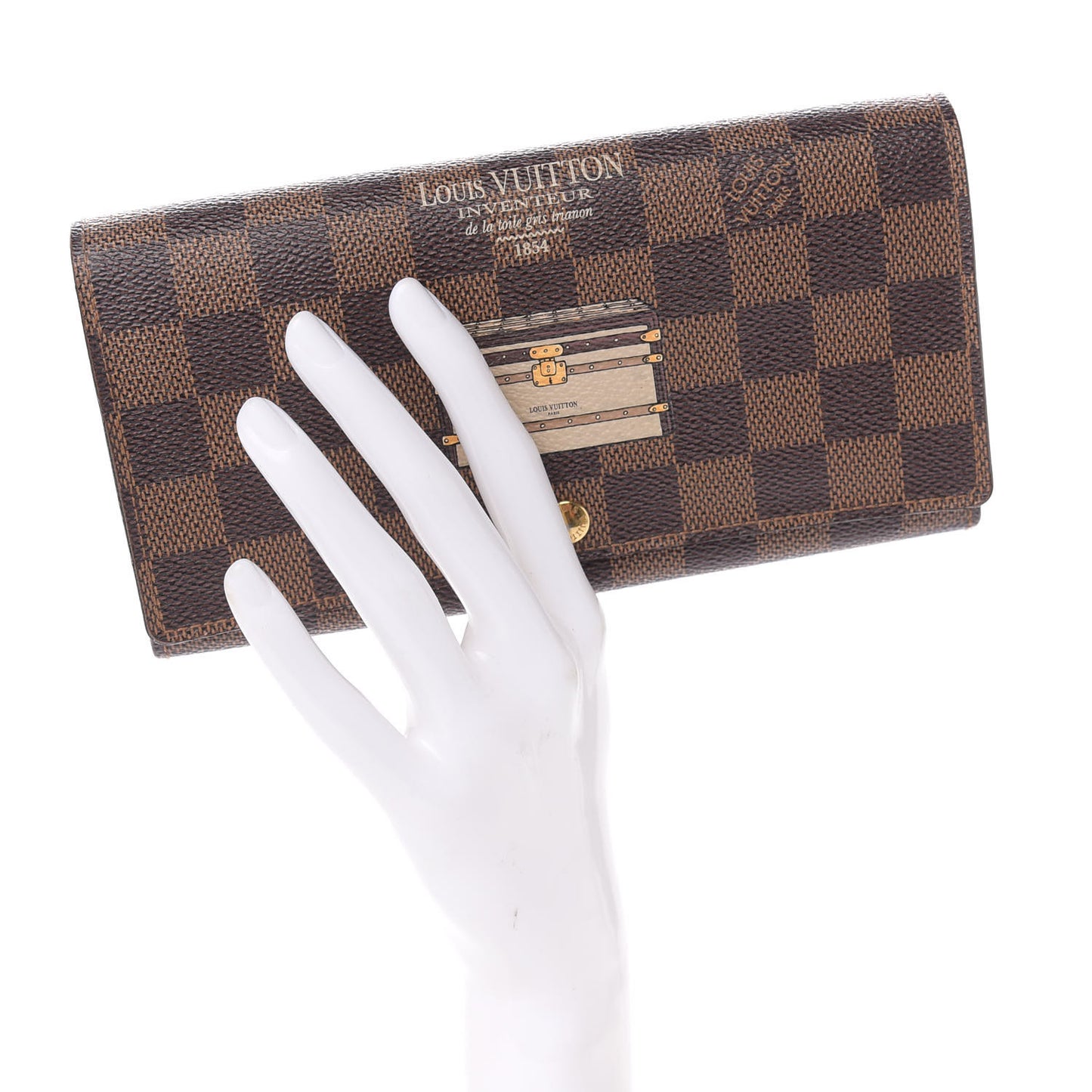 Damier Ebene Trunks and Locks Sarah Wallet