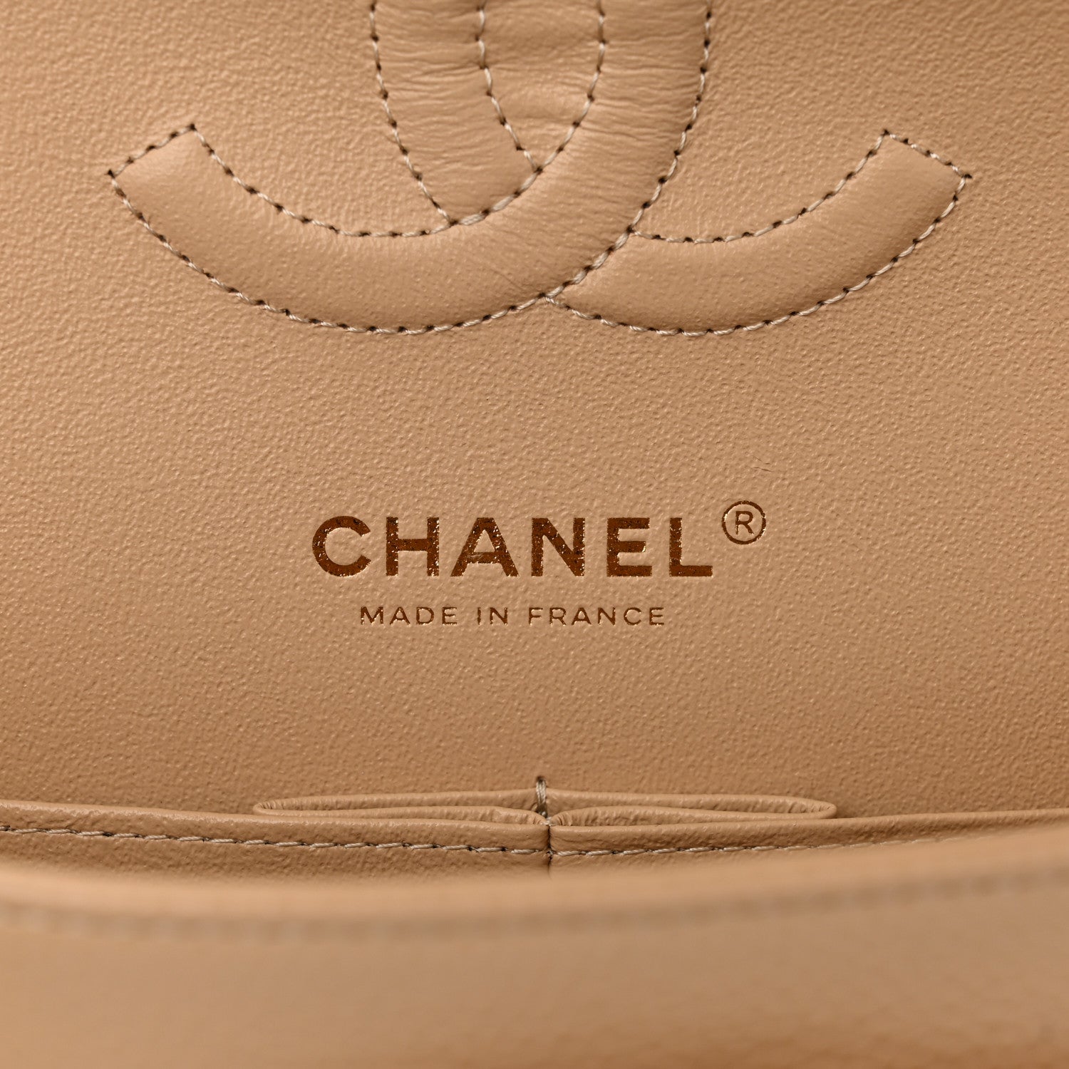 Chanel Caviar Quilted Medium Double Flap Beige 6 of 11