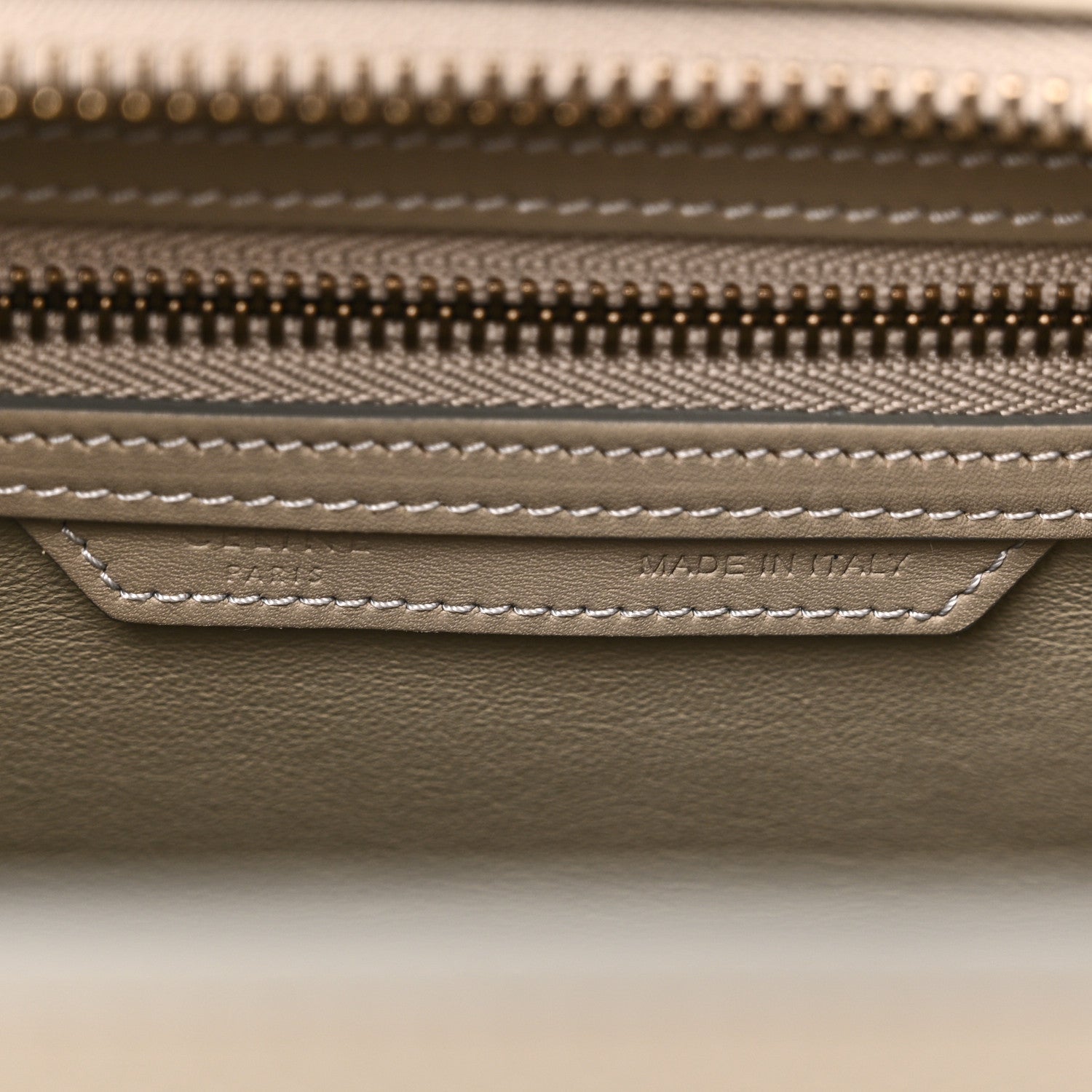 Celine Smooth Calfskin Interstice Micro Luggage Quartz 6 of 10